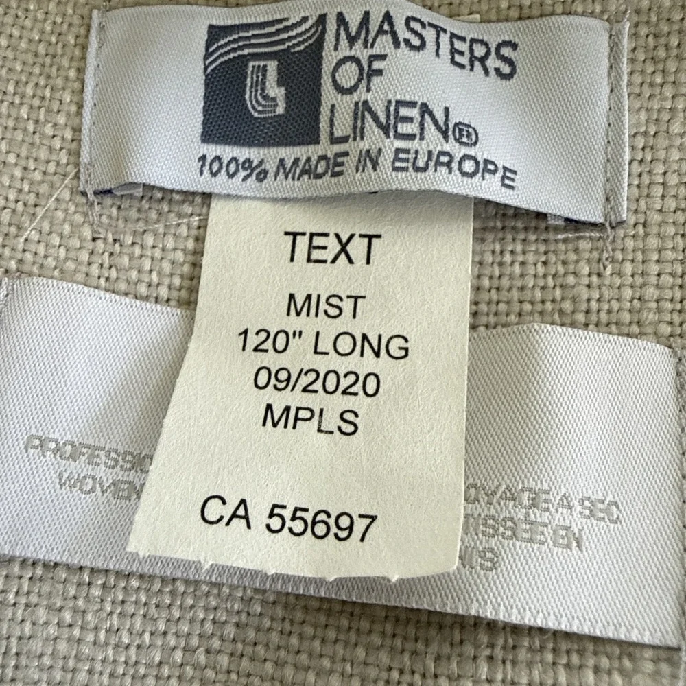 Restoration Hardware Linen Curtains Mist Belgian Heavyweight Textured 50x120 x3